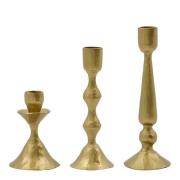 House Doctor - Lysestake Castle 3 stk antikk messing