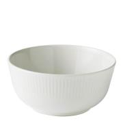 Aida - Groovy stentøy skål 14,5x6,5 cm hvit