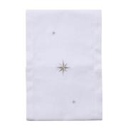 Langkilde & Søn - Bordløper 30x175 cm hvit med broderte sølvstjerner