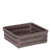 Handed By - Fit Square oppbevaringskurv 18x18x7 cm taupe
