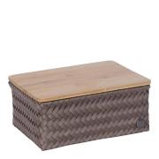 Handed By - Top Fit Medium høy oppbevaringskurv m/lokk 24x18x11 cm tau...
