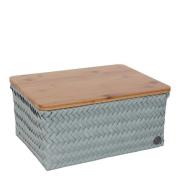 Handed By - Top Fit stor oppbevaringskurv m/lokk 31x23x15 cm eucalyptu...