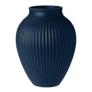 Knabstrup Keramik - Ripple vase 27 cm matt mørk blå