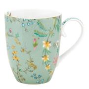 Pip Studio - Jolie Flowers krus stor 36,5 cl lyseblå