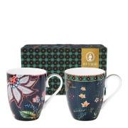 Pip Studio - Berry Blues krus stor 36,5 cl 2 stk blå