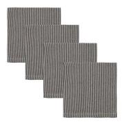 House Doctor - Block serviett 40x40 cm 4 stk sand/svart