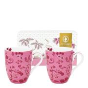 Pip Studio - Jolie Flowers krus stor 36,5 cl 2 stk rosa
