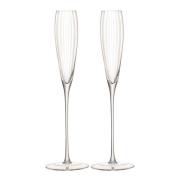 LSA International - Aurelia champagneglass 16,5 cl 2 stk klar/rillet