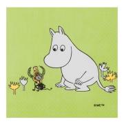 MoominArabia - Mummi serviett 33x33 cm 20 stk Mummitrollet grønn