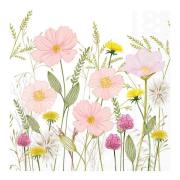 Ambiente - Serviett 33x33 cm 20 stk Pastel Flowers White