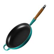 Le Creuset - Signature stekepanne med trehåndtak 28 cm Bleu Riviera