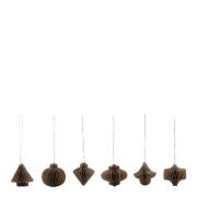 House Doctor - Comb julepynt 6 stk lysebrun