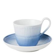 Royal Copenhagen - Iris høyhankskopp og skål 25 cl blå