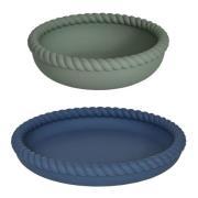 OYOY - Mellow tallerken og bolle 18 cm blue Olive