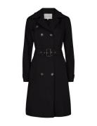 Sc-Lora Trench Coat Kåpe Black Soyaconcept