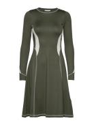 Sue Dress Kort Kjole Khaki Green Wood Wood