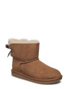 #K Mini Bailey Bow I Snørestøvletter Støvletter Brown UGG