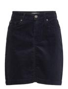 Dnm Mini Skirt Hw Cord Clr Kort Skjørt Navy Tommy Hilfiger