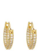 The Pavé Amalfi Huggies-Gold Accessories Jewellery Earrings Hoops Gold...