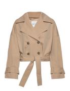 Cropped Trench Jacket Trench Coat Kåpe Beige GANT