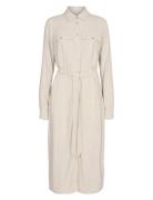 Nusassie Shirt Dress Maxikjole Festkjole Cream Nümph