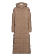 Yasliro Long Padded Coat Fôret Kåpe Beige YAS