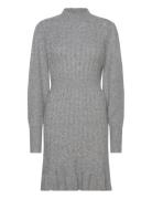 Vmvera Ls Short Knit Dress Vma Kort Kjole Grey Vero Moda