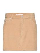 Tjw Cord Mini Skirt Kort Skjørt Beige Tommy Jeans