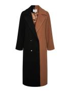 Yasblocky Wool Coat - Ka Outerwear Coats Winter Coats Brown YAS