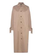 Utahbzhannah Trench Coat Trench Coat Kåpe Beige Bzr