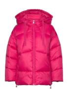 Letizia Hooded Puffa Fôret Jakke Pink GUESS Jeans