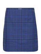 Belek Check Skirt Kort Skjørt Blue Tamaris Apparel