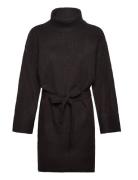 Virolfie L/S Tie Belt Knit Dress - Noos Kort Kjole Black Vila