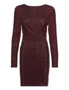 Onlglow L/S Glitter Twist Dress Box Jrs Kort Kjole Red ONLY