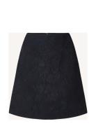 Mavis Jacquard Skirt Kort Skjørt Navy Lexington Clothing