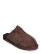 Shearling Slippers Slippers Tøfler Brown ENKEL Living