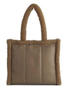 Aimeembg Shopper, Faux Fur Mix Shopper Veske Brown Markberg