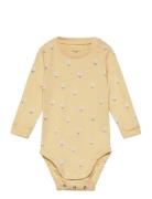 Body Aop Flower Bodies Long-sleeved Yellow Lindex