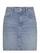 Reg Denim Skirt Kort Skjørt Blue GANT