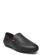 Allegro Crush-Back Leather Loafers Mokasiner Lave Sko Black FitFlop