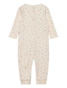 Nbfnightsuit Zip Buttercream Hearts Noos Pyjamas Sie Jumpsuit Cream Na...