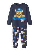 Nmmjabur Pawpatrol Nightset Noos Cplg Pyjamas Sett Blue Name It