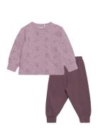 Pyjamas W. Aop Pyjamas Sett Purple CeLaVi