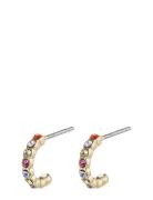 Brigitte Multicolored Crystal Half Hoops Accessories Jewellery Earring...