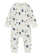 Nightsuit W. Aop Pyjamas Sie Jumpsuit Cream CeLaVi