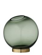 Globe Vase W. Stand Home Decoration Vases Green AYTM