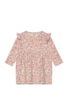 Dress Aop Flowers Dresses & Skirts Dresses Casual Dresses Long-sleeved...