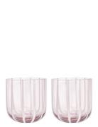 Mizu Glass - Pack Of 2 Home Tableware Glass Drinking Glass Pink OYOY L...