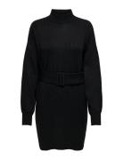 Onlbella Ls Belt Dress Ex Knt Knelang Kjole Black ONLY