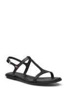 Th Flat Sandal Flate Sandaler Black Tommy Hilfiger